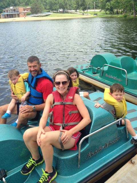 Paddle boat ride at Lincoln State Park, Indiana. 