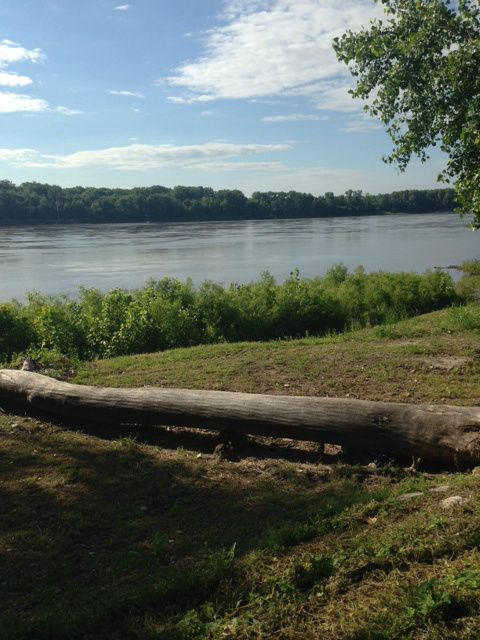 Missouri River from my run on the Katy Trail, St. Charles, MO