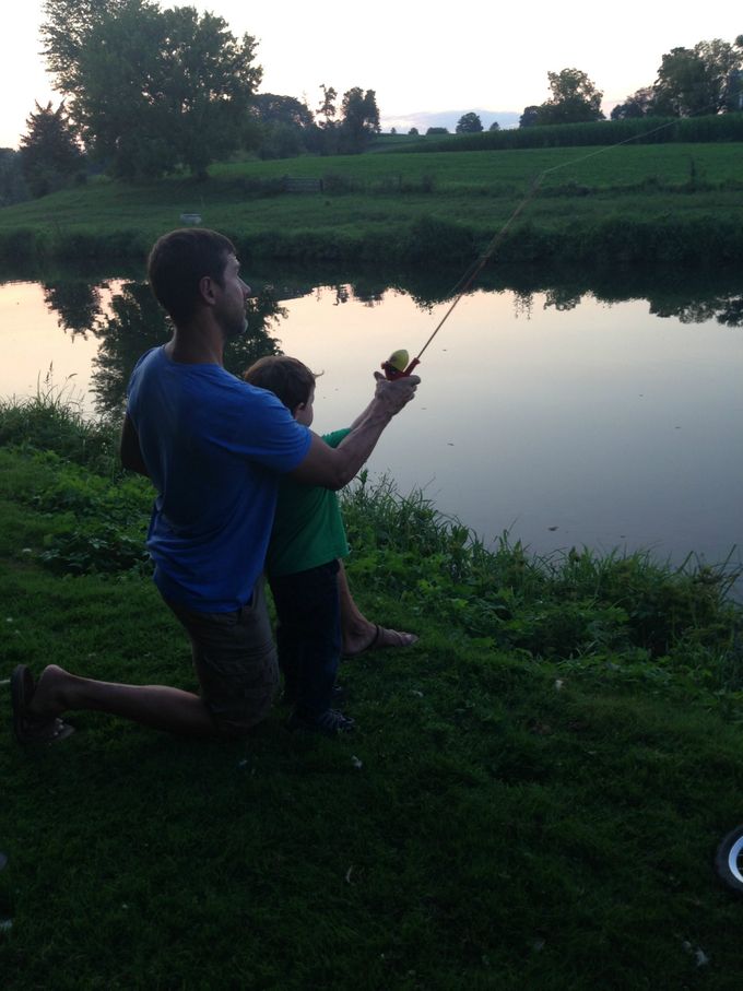 Shawn and Luke fishing in Lancaster, PA.